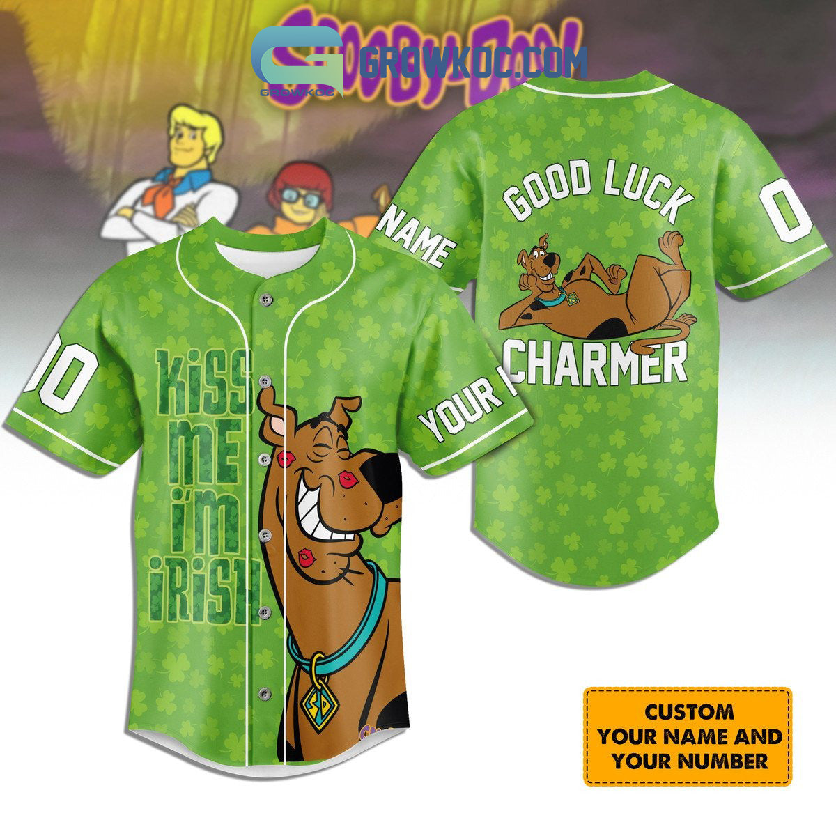 Scooby Doo I Am Irish St. Patrick’s Day Personalized Baseball Jersey