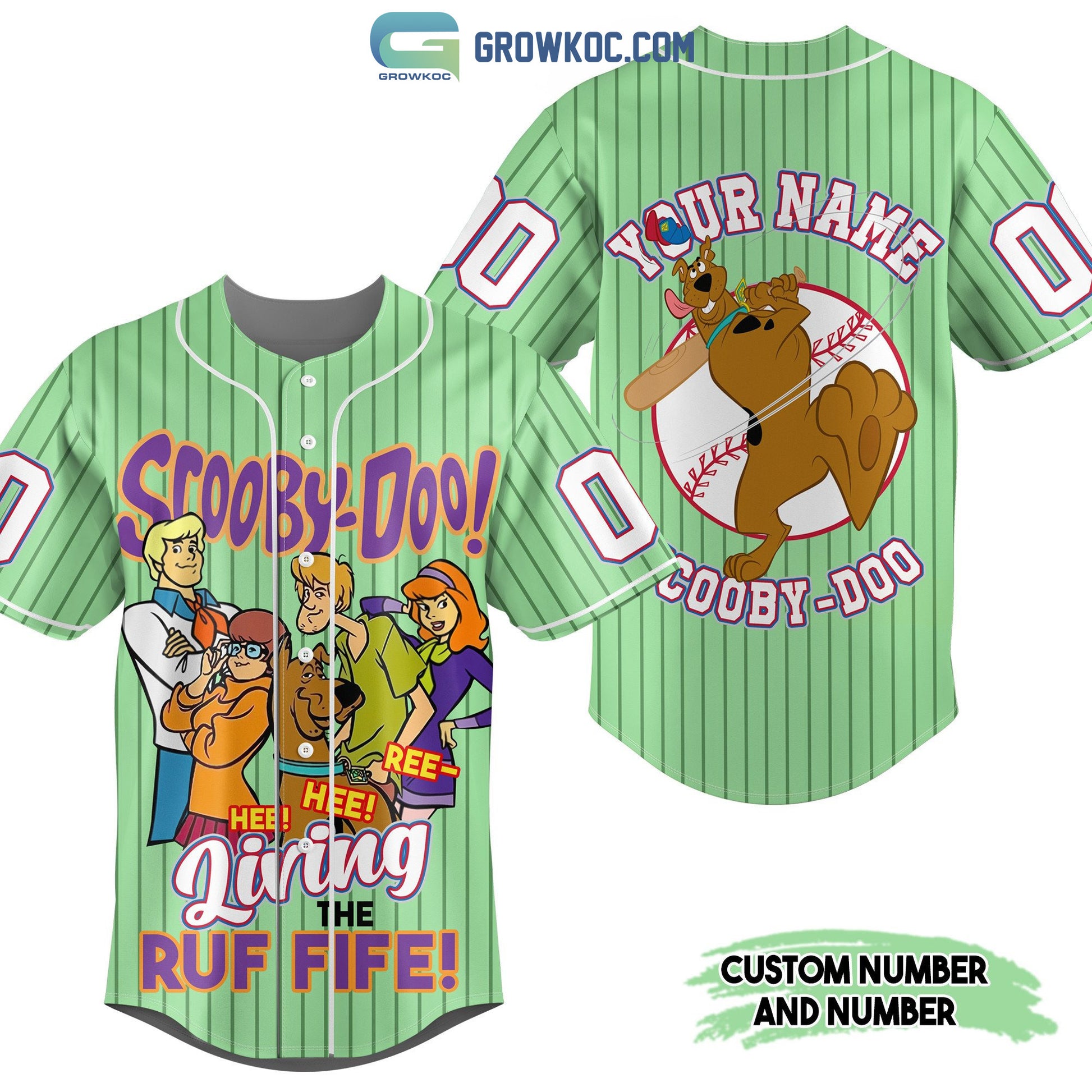 Scooby Doo Living The Ruf Fife Personalized Baseball Jersey