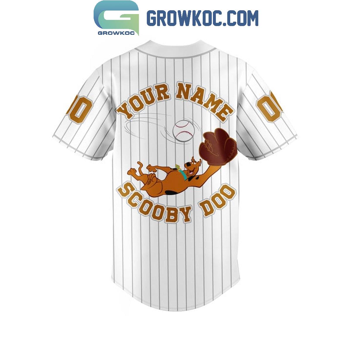 Scooby Doo Playing Baseball Personalized Baseball Jersey