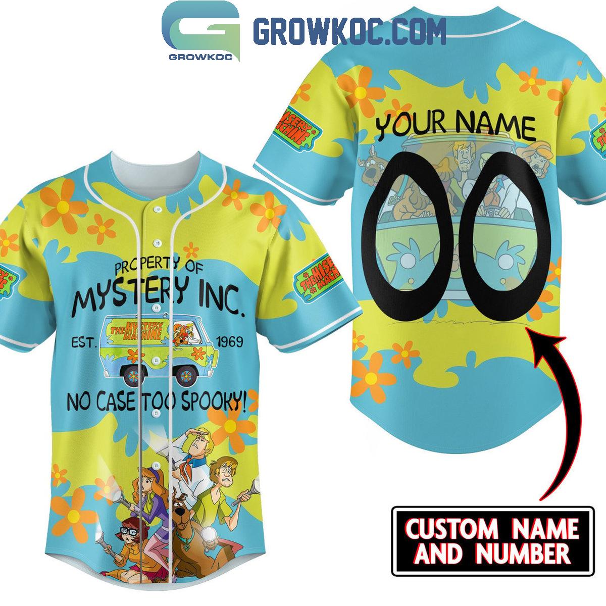 Scooby Doo Property Of Mystery Inc. No Case To Sppoky Personalized Baseball Jersey
