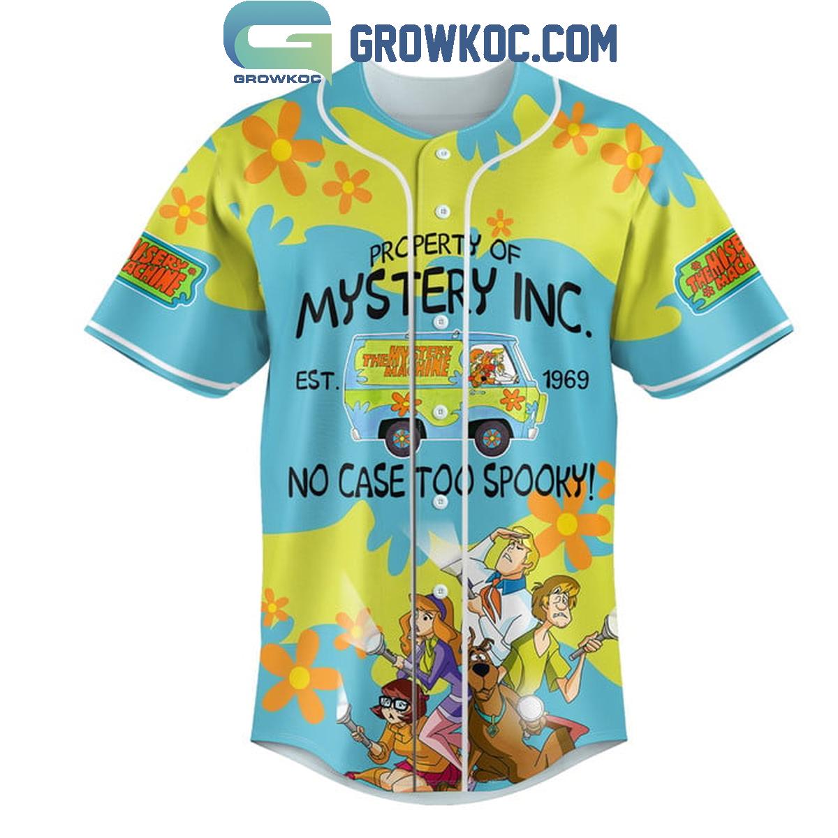 Scooby Doo Property Of Mystery Inc. No Case To Sppoky Personalized Baseball Jersey