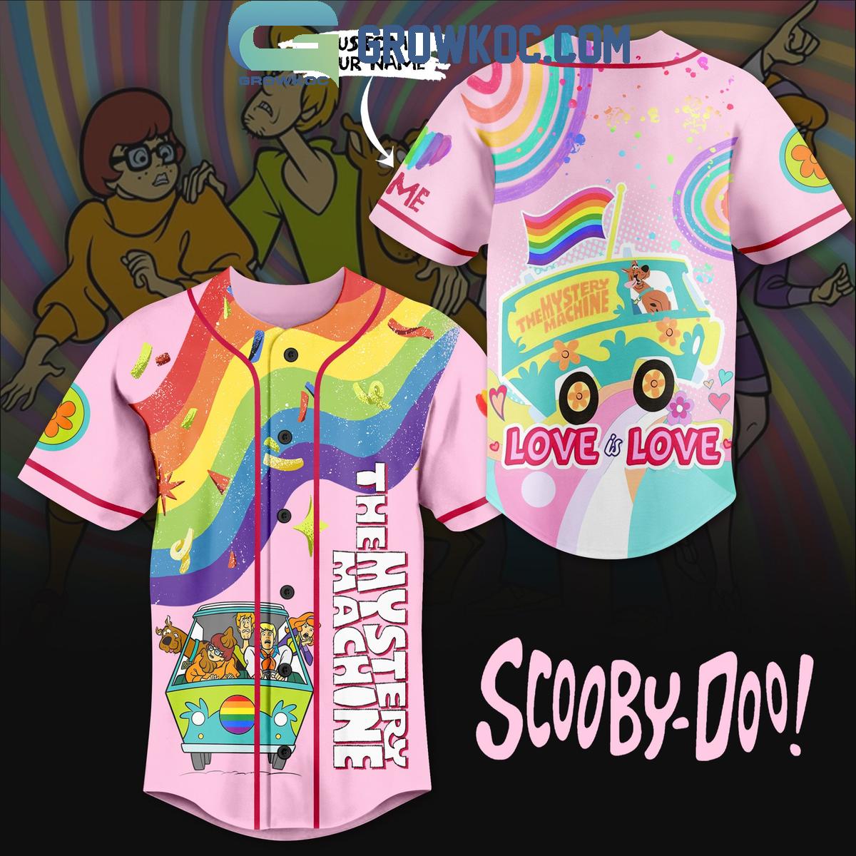 Scooby Doo The Mystery Machine Love Is Love Personalized Baseball Jersey