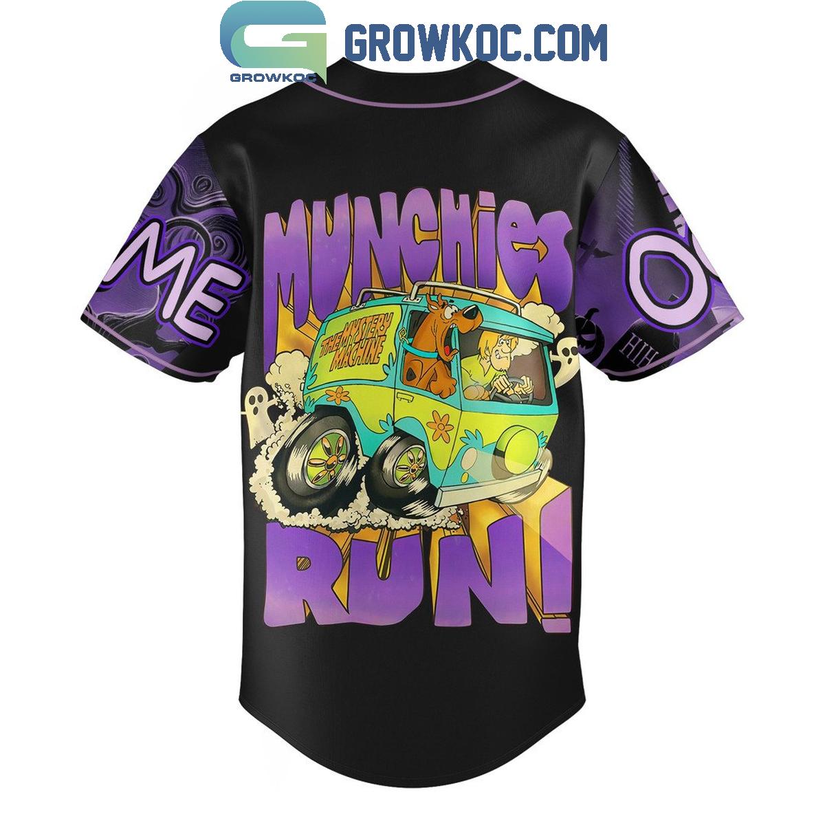 Scooby Doo Zoinks Munchies Run Personalized Baseball Jersey