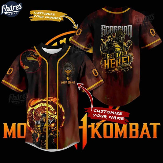 Scorpion Get Over Here Custom Baseball Jersey - Padres Jersey Oasis: Elevate Your Baseball Style Game T-Shirts, Hoodie,...