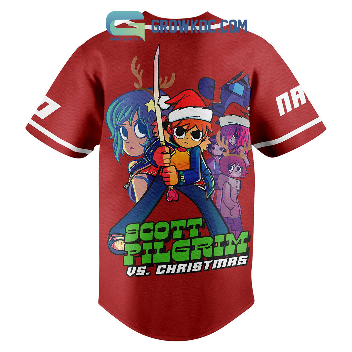 Scott Pilgrim Christmas Personalized Baseball Jersey