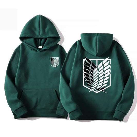 Scouts Wings Icon double sides Hoodie, Scouts AOT shirt, Anime Lover T-Shirt, Graphic Anime Tee, JP anime Manga shirt...