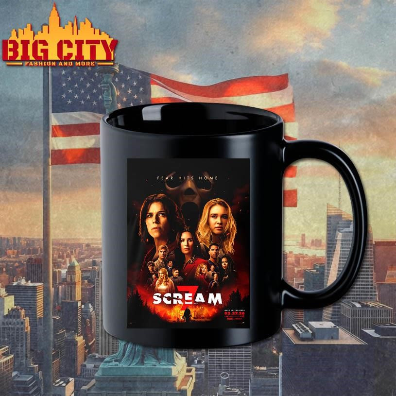 Scream 7 Fear Hits Home New Poster Film In Theaters On February 27 2026 Shirt