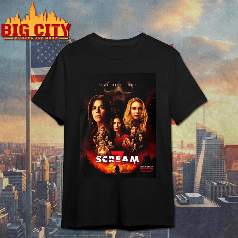 Scream 7 Fear Hits Home New Poster Film In Theaters On February 27 2026 Shirt