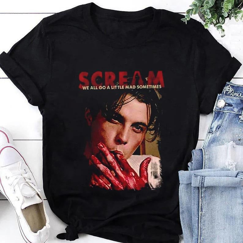 Scream We All Go A Little Mad Sometimes Billy Loomis Sweatshirt, Scream Movie Sweatshirt, Billy Loomis Shirt, Halloween...