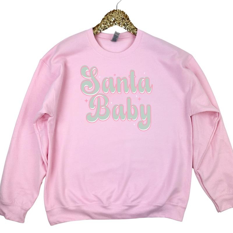 Script Bubble Santa Baby Sweatshirt 'NLB' T-Shirts, Hoodie | WearSparks.com