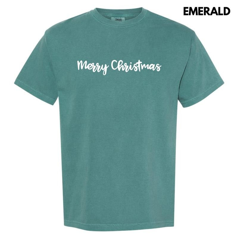 Script Merry Christmas Comfort Colors T-Shirt 'NLB' Hoodie, Sweatshirt | WearSparks.com