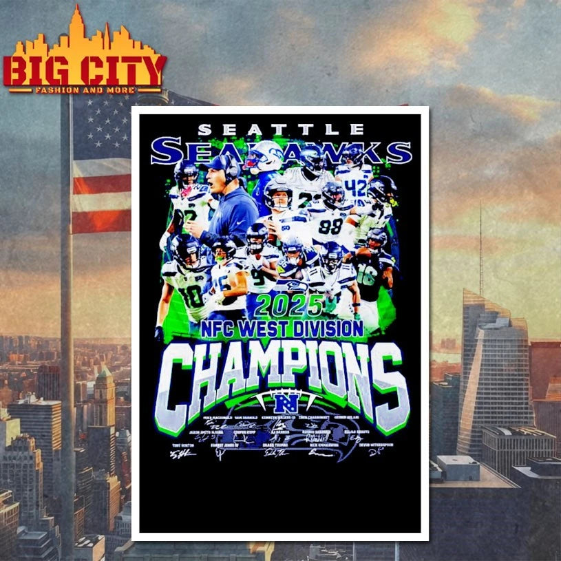Seahawks 2025 NFC West Division Champions All Team shirt