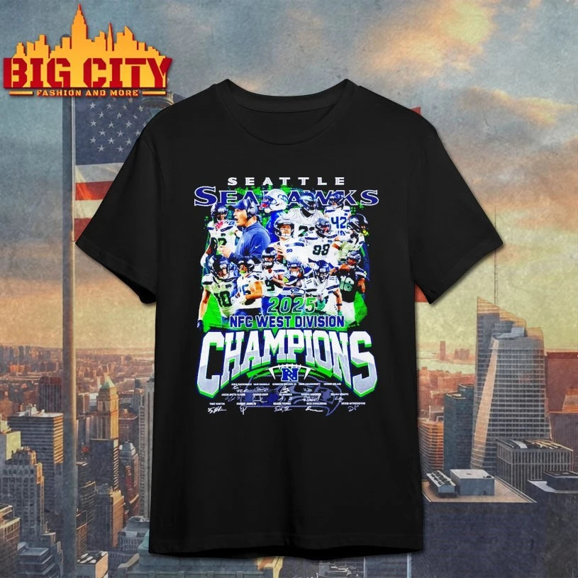 Seahawks 2025 NFC West Division Champions All Team shirt
