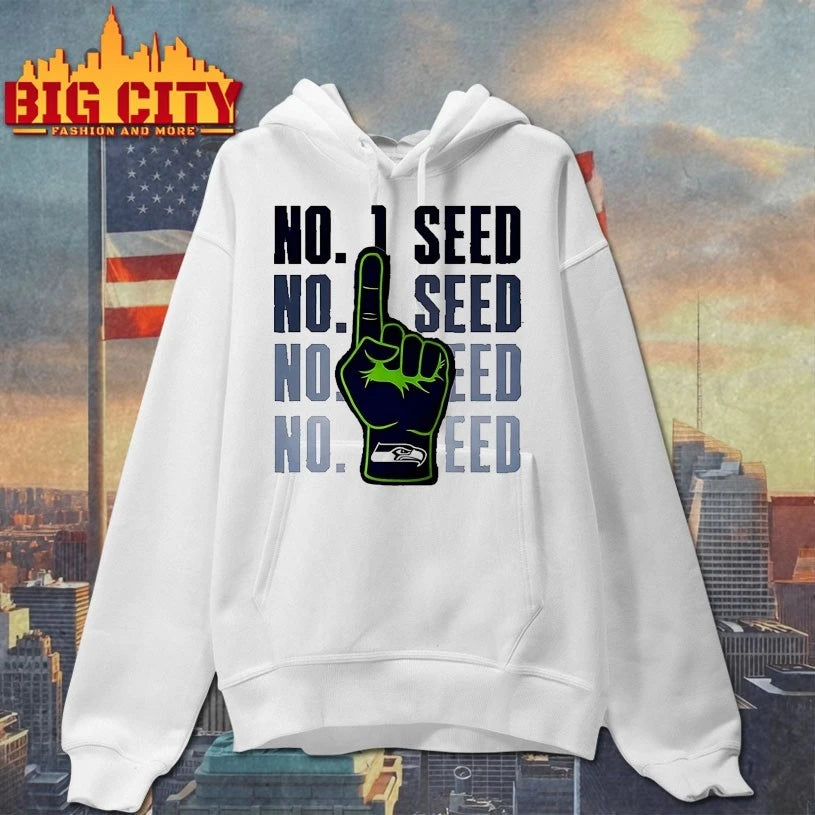 Seahawks No 1 Seed 2025 hand shirt