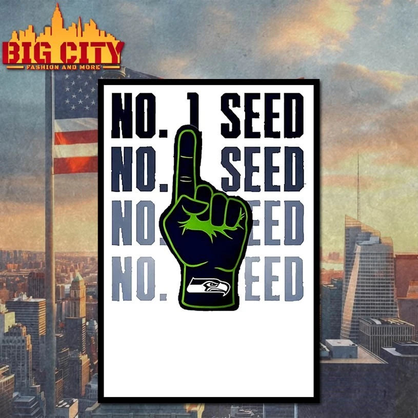 Seahawks No 1 Seed 2025 hand shirt