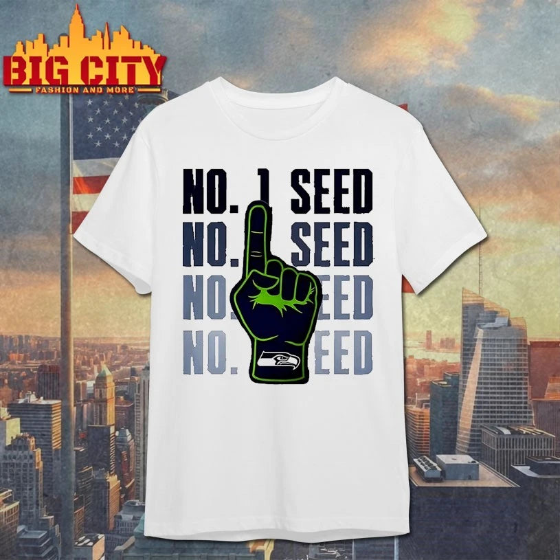 Seahawks No 1 Seed 2025 hand shirt