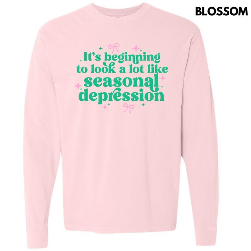 Seasonal Depression Long Sleeve Comfort Colors T-Shirt 'NLB' Hoodie, Sweatshirt | WearSparks.com