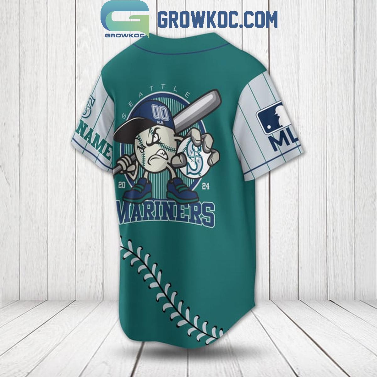 Seatle Mariners 2024 Baseball Fan Love Personalized Baseball Jersey