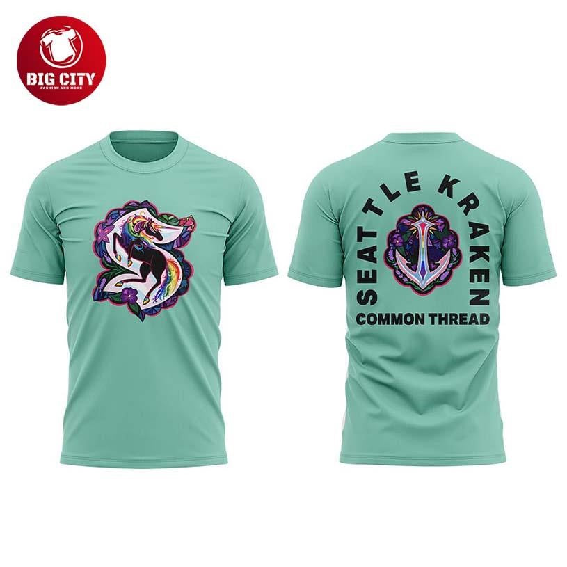 Seattle Kraken NHL Common Thread 2026 Pride Night Two Sided Shirt