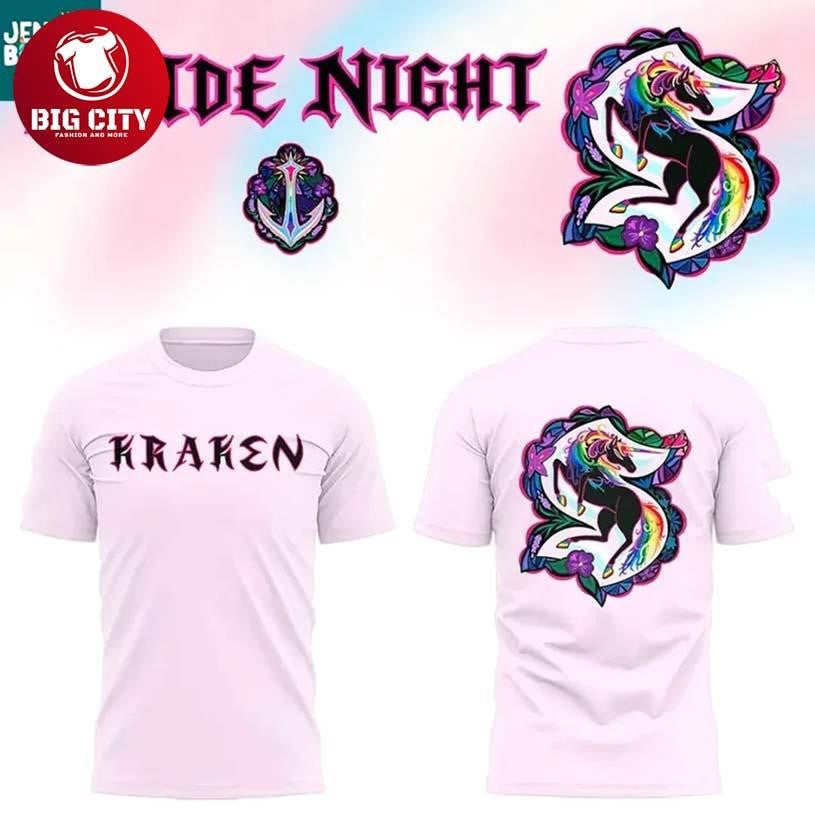 Seattle Kraken Pride Night Limited Two Sided Shirt