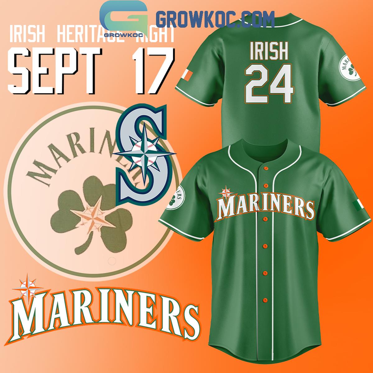 Seattle Mariners 2024 Irish Heritage Baseball Jersey