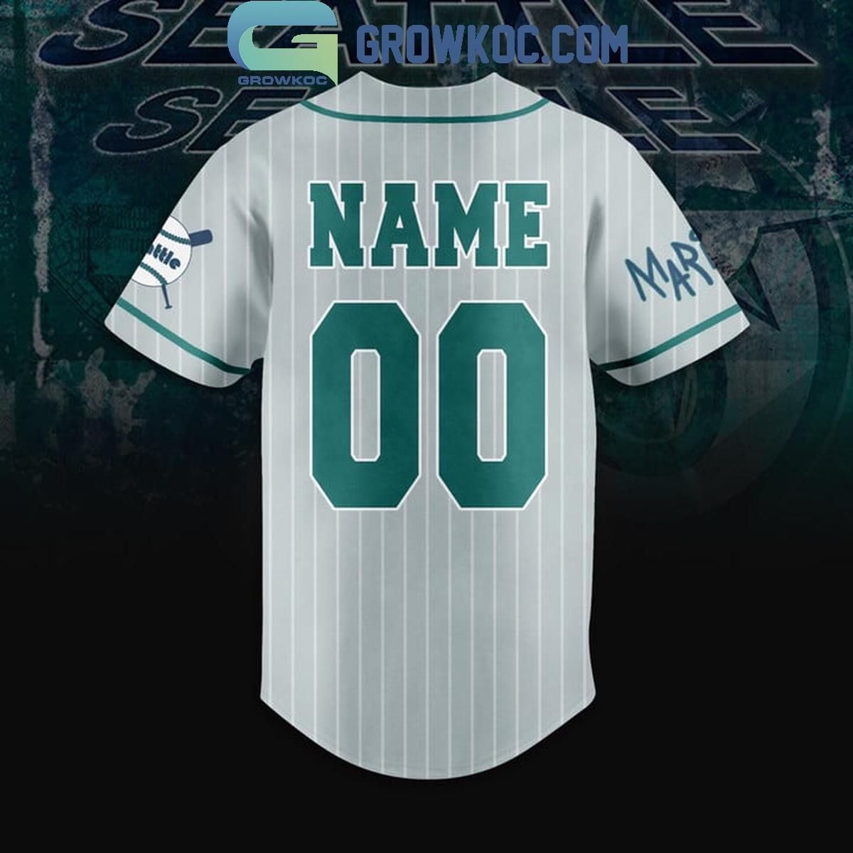 Seattle Mariners Baseball Fan Love Personalized Baseball Jersey