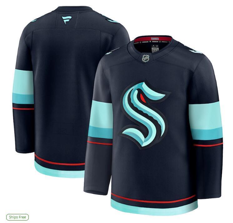 Seattle Kraken Fanatics Home Premium Jersey - Deep Sea Blue