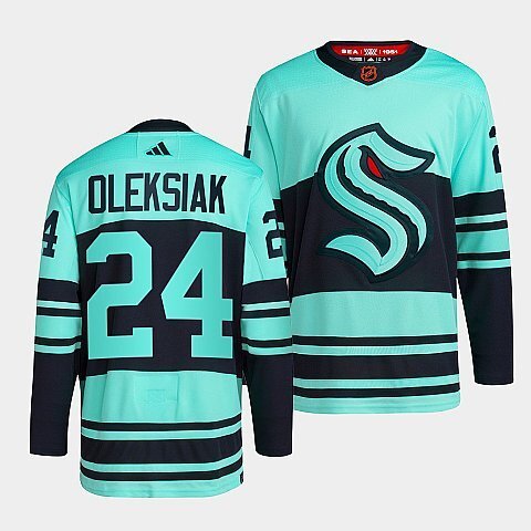 Seattle Kraken #24 jamie-oleksiak-ice-blue-2022reverse-retro-2.0-authentic-primegreen-jersey