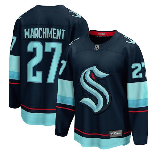 Seattle Kraken #27 Mason Marchment Home Breakaway Jersey - Deep Sea Blue