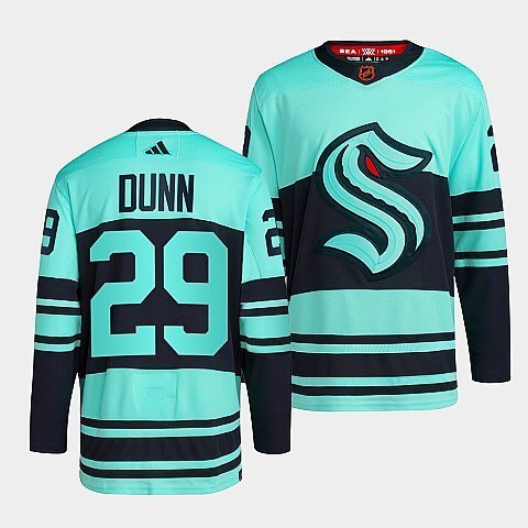 Seattle Kraken #29 vince-dunn-ice-blue-2022reverse-retro-2.0-authentic-primegreen-jersey