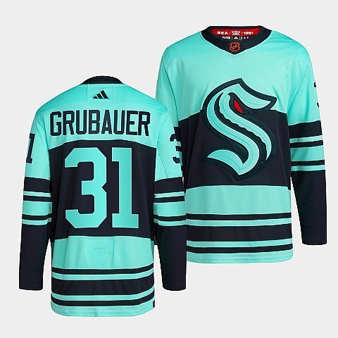 Seattle Kraken #31 philipp-grubauer-ice-blue-2022reverse-retro-2.0-authentic-primegreen-jersey