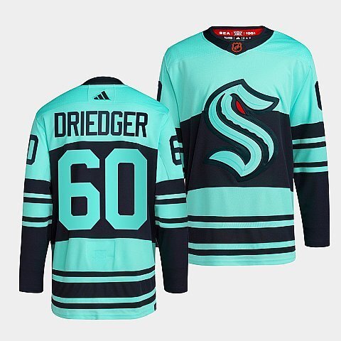 Seattle Kraken #60 chris-driedger-ice-blue-2022reverse-retro-2.0-authentic-primegreen-jersey