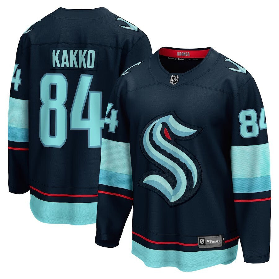 Seattle Kraken #84 Kaapo Kakko Home Breakaway Player Jersey - Deep Sea Blue