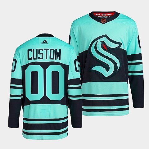 Seattle Kraken #custom-ice-blue-2022reverse-retro-2.0-authentic-primegreen-jersey