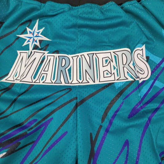 Seattle Mariners Lightning Edition Seattle Mariners Team Blue Shorts Style 1