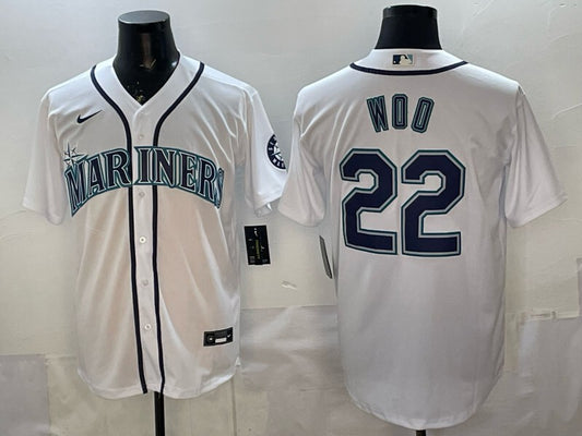 Seattle Mariners #22 Bryan Woo Mariners Adult
