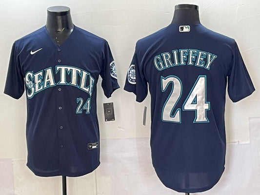 Seattle Mariners #24 Ken Griffey Jr Mariners Adult