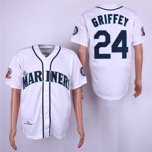 Seattle Mariners #24 Ken Griffey Mariners 24 White 1995 Retro .jpg
