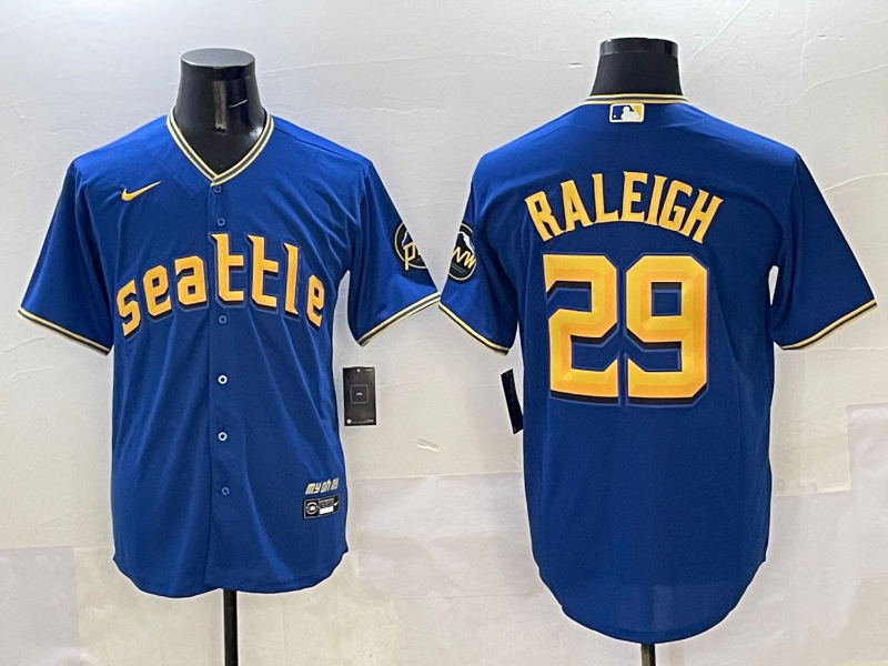 Seattle Mariners #29 Cal Raleigh Mariners City Adult Style 5
