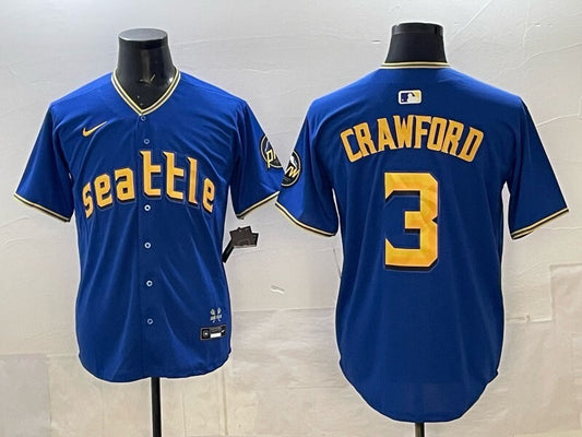 Seattle Mariners #3 J.P. Crawford Mariners Adult