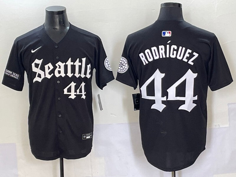 Seattle Mariners #44 Julio Rodriguez Mariners 5 Collaboration Style 1