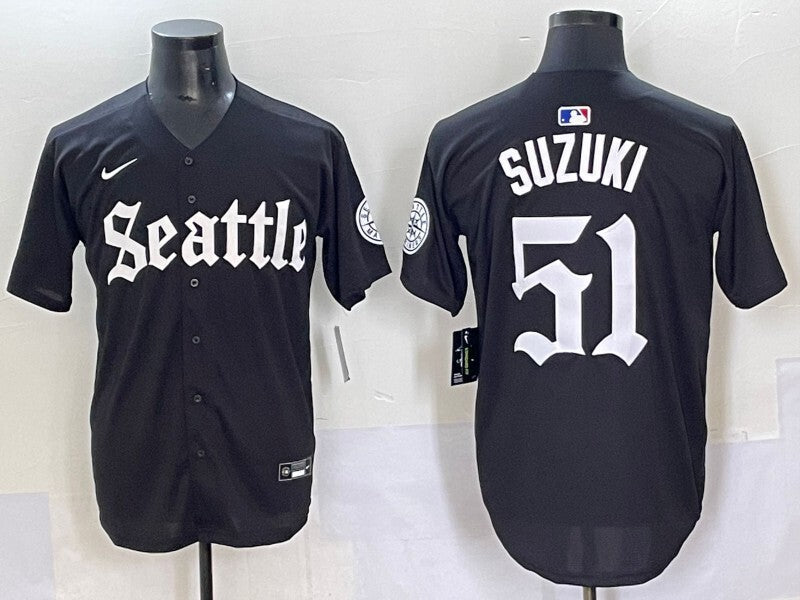 Seattle Mariners #51 Ichiro Suzuki Mariners 5 Collaboration Style 3
