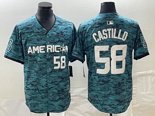 Seattle Mariners #58 Luis Castillo Mariners 2023 All-Star