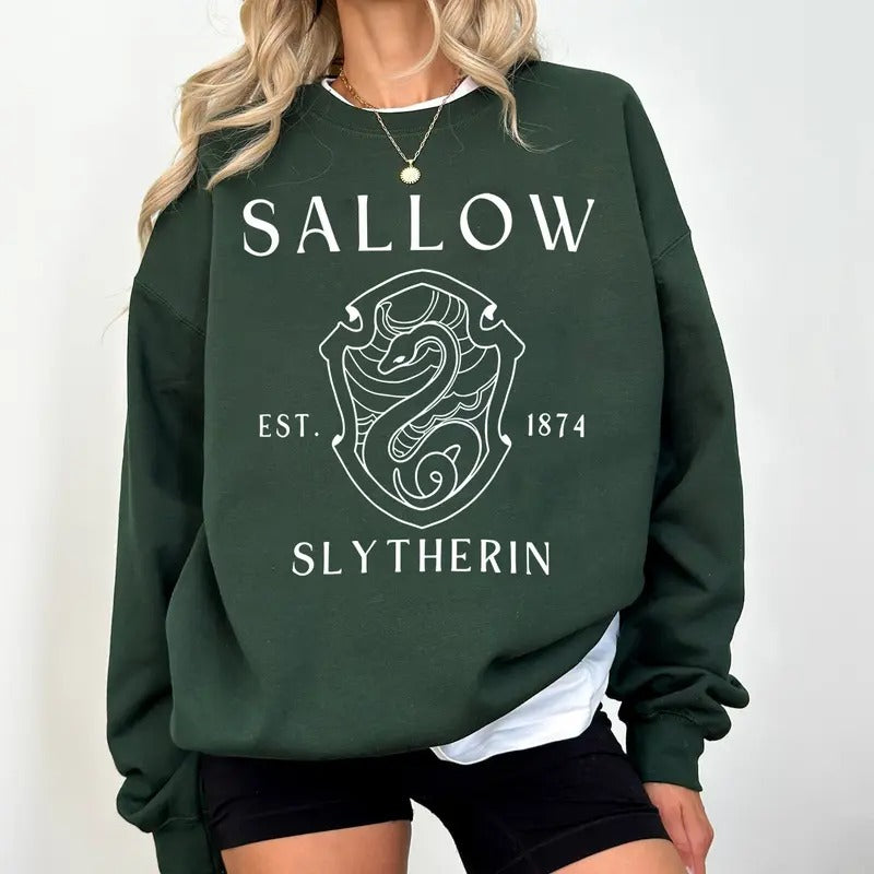Sebastian Sallow Slytherins Sweatshirt, Harry Fandom Unisex Sweatshirt, Marauders Era Sweatshirt, Wizard Book Gift...