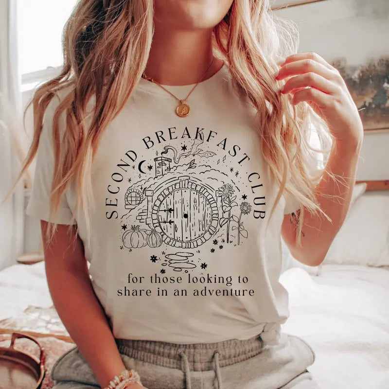 Second Breakfast Club For Those Looking To Share In An Adventure Shirt, Lotr T Shirt, Second Breakfast Womenswear Tee,...