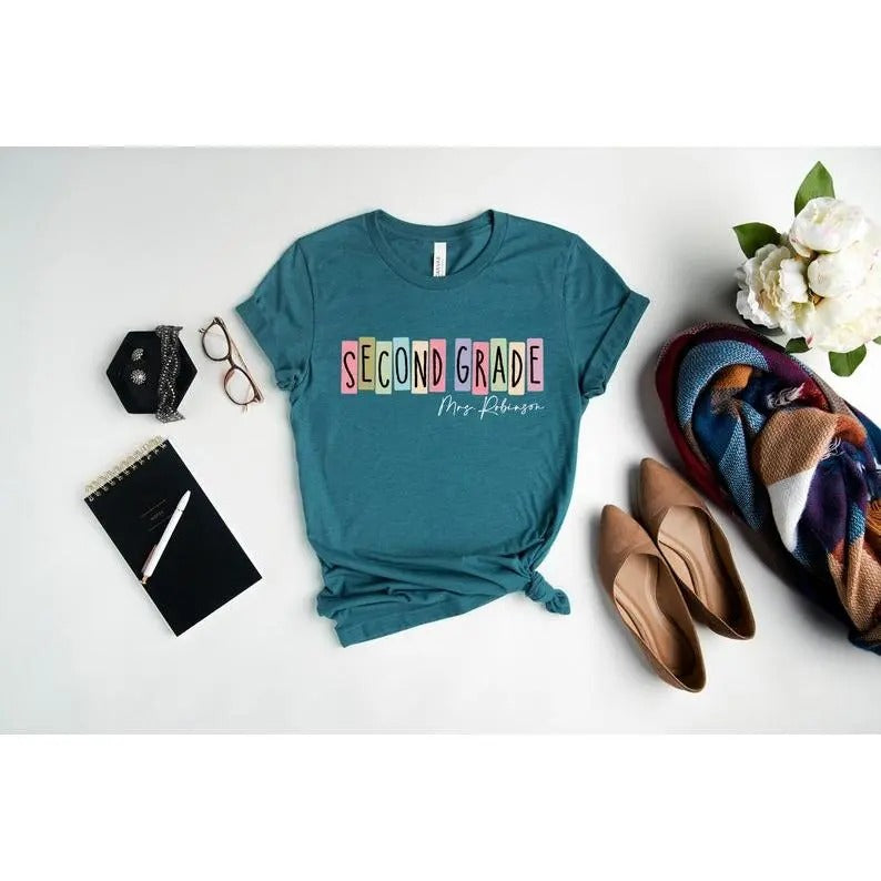 Second Grade Teacher T-shirt, 2nd Grade Teacher Shirt, Second Grade Teacher, 2nd Grade Teacher Shirt, Back to School...