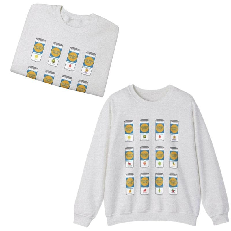 Seltzer Unisex Shirt, viral Seltzer vintage cans Sweatshirt or Hoodie Classic Crewneck | WearSparks.com