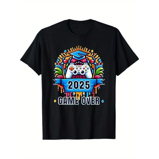 Senior 2025 Gaming Funny Class Of 2025 Tshirt 2025 Gamer T-Shirt, 100% Cotton, Gifts for Men Dad Husband Grandpa, S-XXXL,...