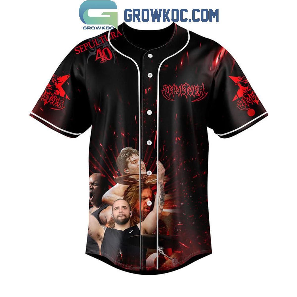 Sepultura 40 Years Farewell Tour 2024 Personalized Baseball Jersey