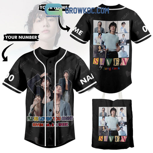 Seven By Jung Kook I’ll Be Lovin’ You Right Seven Days A Week Personalized Baseball Jersey